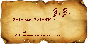 Zoltner Zoltán névjegykártya